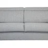 Canapé Convertible Avec Têtières Ajustables 3 Places En Tissu Gris Clair Avec Matelas 18 Cm NORO site en ligne 29